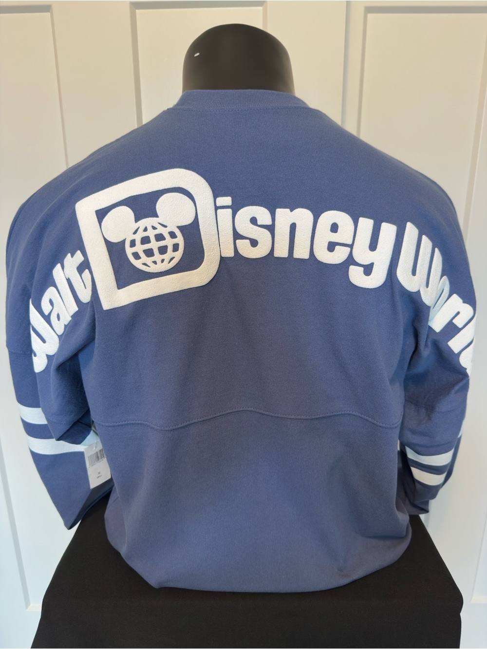 Walt Disney World Spirit Jersey NWT Navy Blue / White Stripes size Small